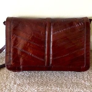 EEL SKIN Vintage Genuine Mid-Large Eelskin Purse